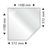 Podstawa szklana pięciokątna-narożna 1100x1100 mm